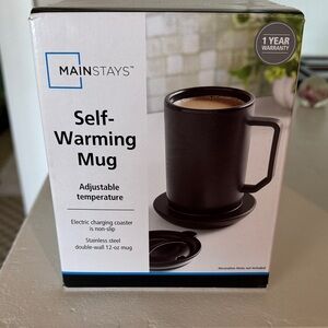 Mainstays Black Self-Heating Mug with Coaster
